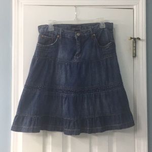 Refuge Ruffled Denim Skirt